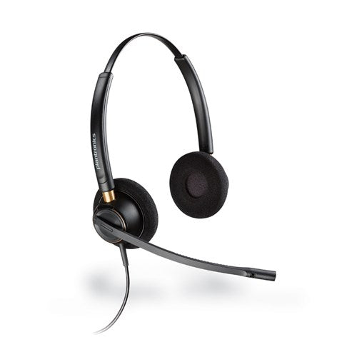 HP Poly EncorePro 520V Binaural Headset VoiceTube +Quick Disconnect