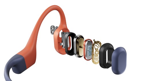 SHOKZ OpenSwim Pro Headset Wireless Neck-band Sports Bluetooth Black, Red