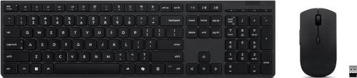Lenovo 4X31R64316 keyboard Mouse included Office RF Wireless + Bluetooth QWERTY US English Grey