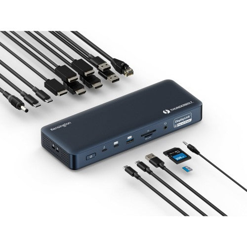 Kensington EQ Thunderbolt 4 Quad 4K 40Gbps Dock with DisplayLink Technology – Midnight Blue