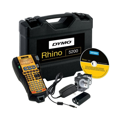 DYMO RHINO Industrial Label Maker | 5200 Label MakerTime-Saving Hot KeysPrints FastDurable Label Maker For Job Sites and Heavy-Duty Labeling Jobs (ANZ Type I Plug)
