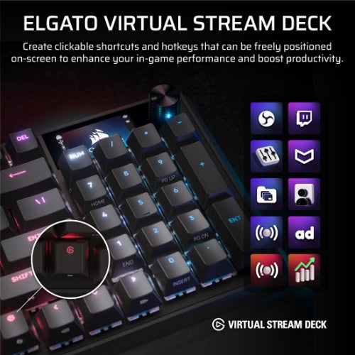 Corsair VANGUARD 96 keyboard Gaming USB QWERTY US English Black