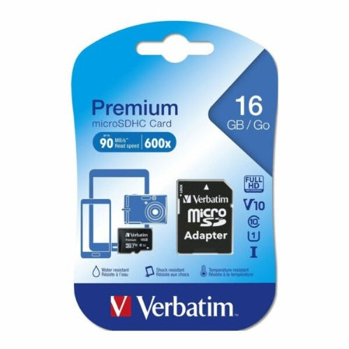 Verbatim Premium 16 GB MicroSDHC Class 10