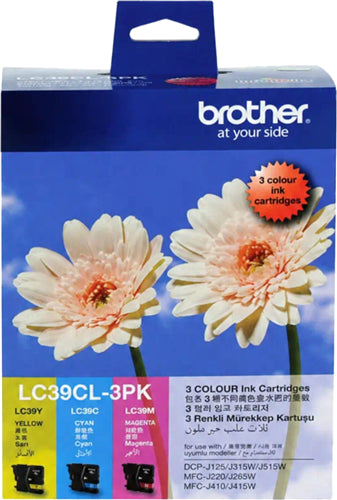 Brother LC39CL3PK ink cartridge 3 pc(s) Original Cyan, Magenta, Yellow
