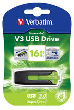 Verbatim V3 USB Drive 16GB USB flash drive USB Type-A 3.2 Gen 1 (3.1 Gen 1) Black, Green
