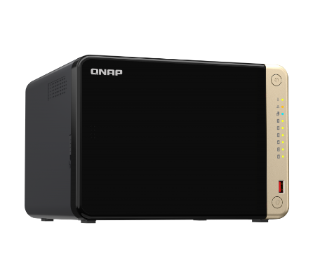 QNAP TS-664 NAS Tower Intel® Celeron® N5095 8 GB DDR4 0 TB QNAP QTS Black, Bronze