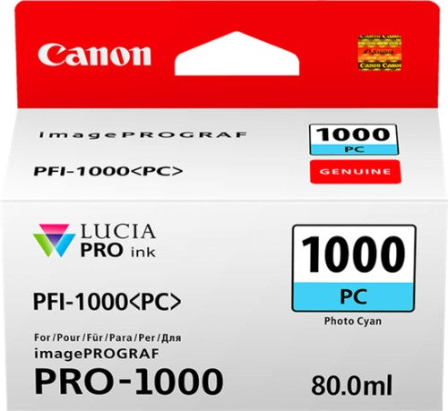 Canon PFI-1000PC Photo Cyan Ink Cartridge