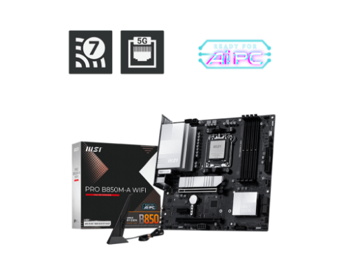 MSI PRO B850M-A WIFI motherboard AMD B850 Socket AM5 micro ATX