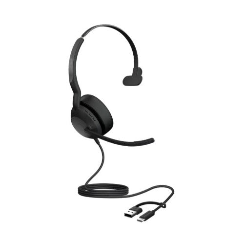 Jabra Evolve2 50 Headset Wired Head-band Office/Call center USB Type-C / USB Type-A Bluetooth Black
