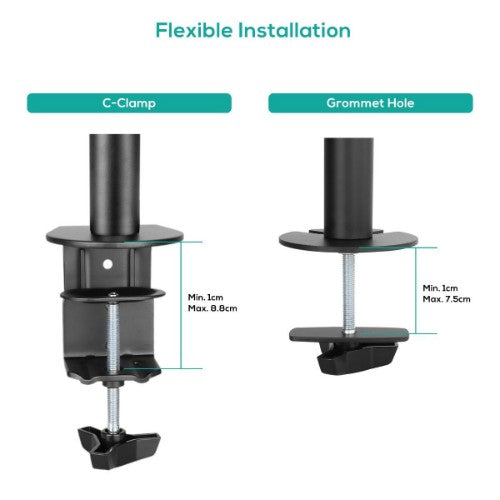 MBeat activiva ErgoLife 81.3 cm (32") Clamp Black