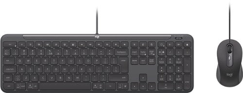 Logitech 920-013351 keyboard Mouse included Home/Office USB QWERTY US English Graphite