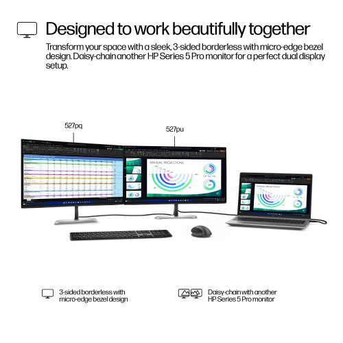 HP Series 5 Pro 27 inch QHD USB-C Monitor - 527pu