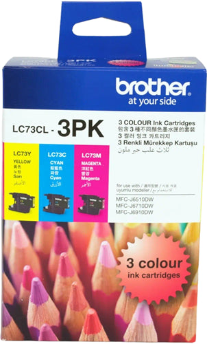 Brother LC73CL3PK ink cartridge 3 pc(s) Original Cyan, Magenta, Yellow