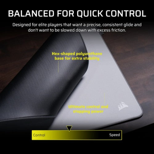 Corsair MM PRO Control Medium Esports-Tuned Cloth Mouse Pad - Gray