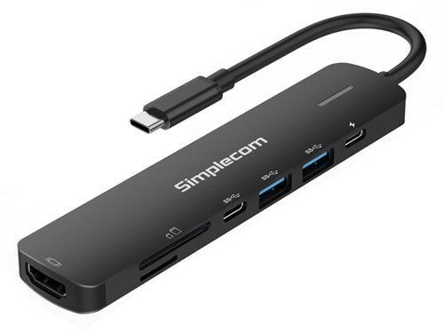 Simplecom CHT570 laptop dock/port replicator Wired USB 3.2 Gen 1 (3.1 Gen 1) Type-C Black