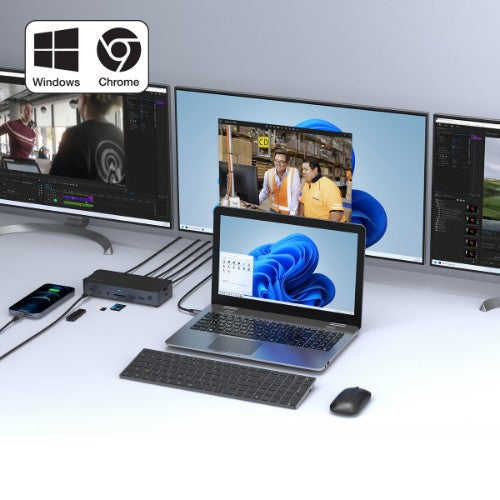 Comsol DS34HDA laptop dock/port replicator Wired USB 3.2 Gen 1 (3.1 Gen 1) Type-C Grey