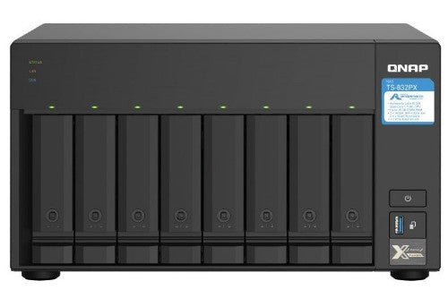 QNAP TS-832PX NAS Tower Annapurna Labs AL324 4 GB DDR4 0 TB QNAP Turbo System Aluminium, Black