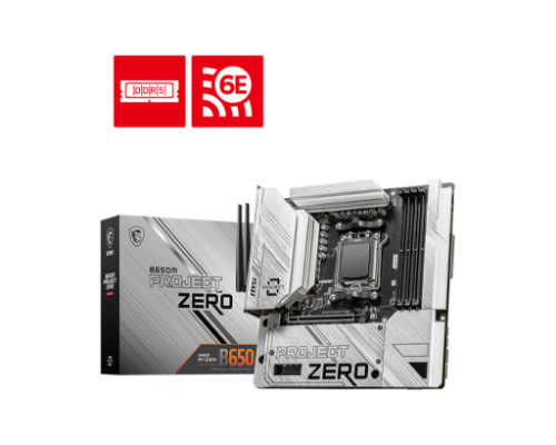 MSI B650M PROJECT ZERO motherboard AMD B650 Socket AM5 micro ATX