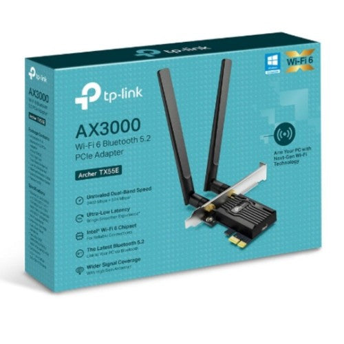 TP-Link Archer AX3000 Wi-Fi 6 Bluetooth 5.2 PCIe Adapter