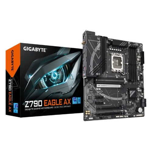 GIGABYTE Z790 EAGLE AX Motherboard - Supports Intel Core 14th Gen CPUs, 12+1+1Phases Digital VRM, up to 7600MHz DDR5 (OC), 3xPCIe 4.0 M.2, Wi-Fi 6E, 2.5GbE LAN, USB 3.2 Gen 2