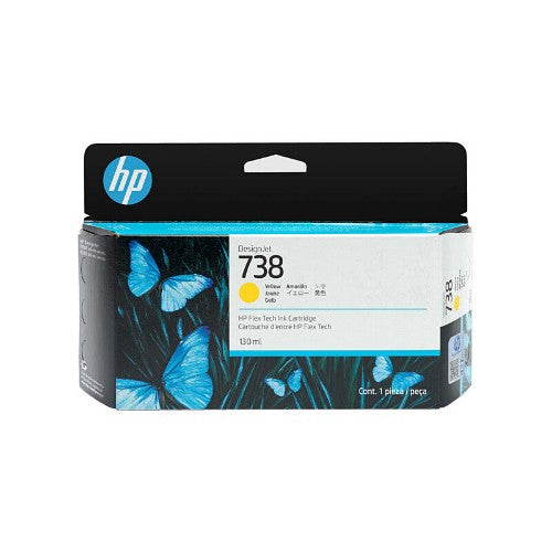 HP 738 130-ml Yellow DesignJet Ink Cartridge