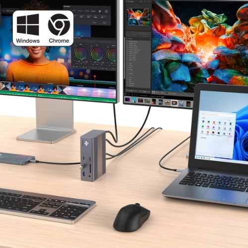 Comsol DS24HDA laptop dock/port replicator Wired USB 3.2 Gen 1 (3.1 Gen 1) Type-C Grey