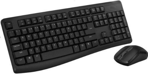 Rapoo X1800Pro keyboard Mouse included Universal RF Wireless QWERTY English Black