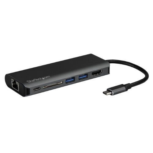 StarTech.com USB C Multiport Adapter, Portable USB-C Dock to 4K HDMI, 2-pt USB 3.0 Hub, SD/SDHC, GbE, 60W PD Pass-Through - USB Type-C/Thunderbolt 3 - REPLACED BY DKT30CHSDPD1