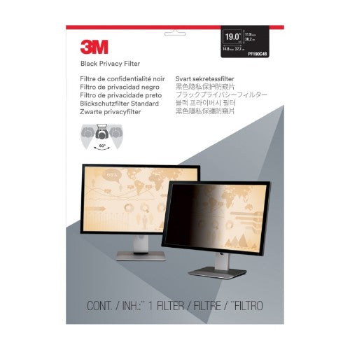 3M Privacy Filter for 19in Monitor, 5:4, PF190C4B