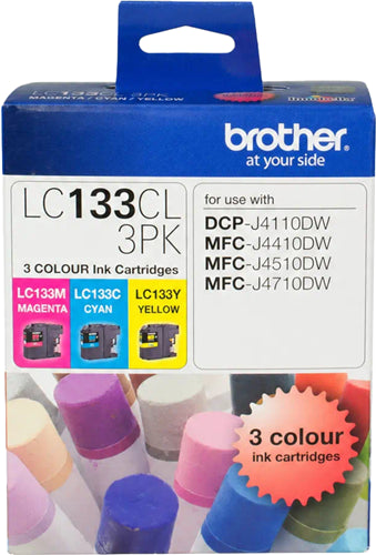 Brother LC-133CL3PK ink cartridge 3 pc(s) Original Cyan, Magenta, Yellow