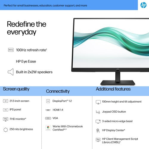 HP Series 3 Pro 21.5 inch FHD Monitor 322ph