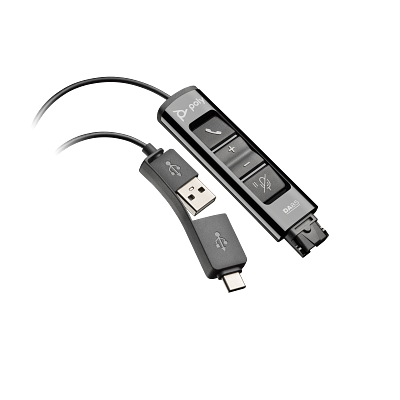 HP Poly DA85 USB to QD Black Adapter TAA