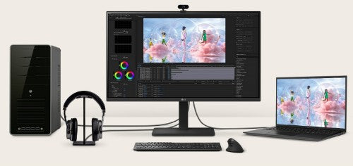 LG 27BA650-B computer monitor 68.6 cm (27") 1920 x 1080 pixels Full HD LCD Tabletop Black