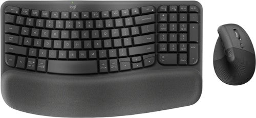 Logitech Wave Keys and Lift Combo keyboard Mouse included Universal Bluetooth QWERTY US English Graphite