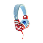 Moki Kid Safe Volume Headphones Wired Head-band Music Blue, Red