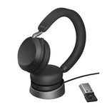 Jabra Evolve2 75 - USB-A UC with Desk Stand - Black