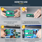 StarTech.com M.2 SATA SSD to 2.5in SATA Adapter - M.2 NGFF to SATA Converter - 7mm - Open-Frame Bracket - M2 Hard Drive Adapter