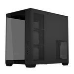 ASUS A32 Black ATX dual-chamber case with panoramic design supporting up to 420mm graphics cards in length 360mm radiators and CPU air coolers up to 165mm in height