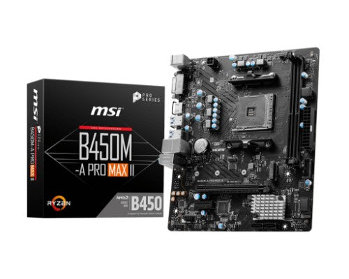 MSI B450M-A PRO MAX II motherboard AMD B450 Socket AM4 micro ATX
