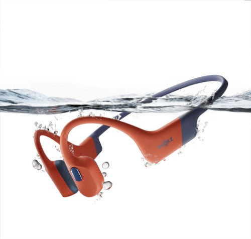 SHOKZ OpenSwim Pro Headset Wireless Neck-band Sports Bluetooth Black, Red