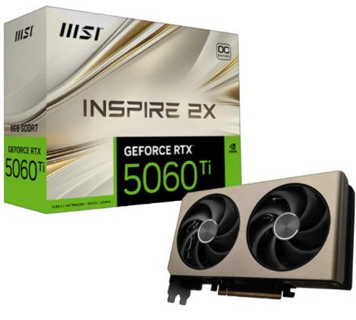 MSI GEFORCE RTX 5060 TI 8G INSPIRE 2X OC graphics card NVIDIA 8 GB GDDR7