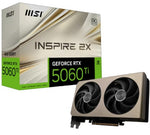 MSI GEFORCE RTX 5060 TI 8G INSPIRE 2X OC graphics card NVIDIA 8 GB GDDR7