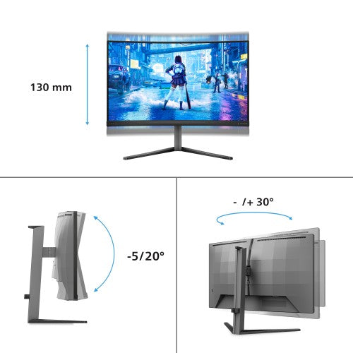 Philips Evnia 5000 27M2C5200W/75 computer monitor 68.6 cm (27") 1920 x 1080 pixels Full HD LCD Grey