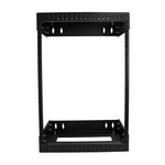 StarTech.com 2-Post 15U Heavy-Duty Wall Mount Network Rack, 19" Open Frame Server Rack with Adjustable Depth, Wall Mount Data Rack for IT / AV / Patch Panel / Computer Equipment - Cage Nuts and Screws Included
