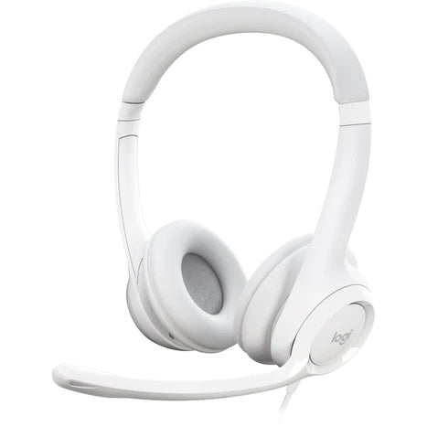 Logitech 981-001287 headphones/headset Wired Head-band Office/Call center USB Type-A White