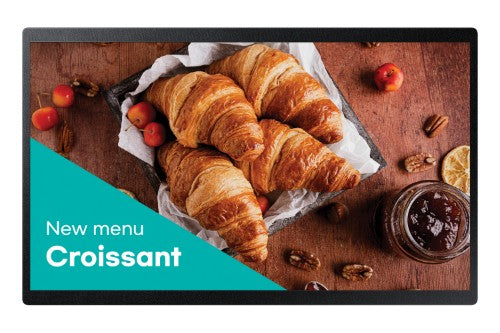 Samsung LH24QBCEBGCXXY Signage Display Digital signage flat panel 61 cm (24") LED Wi-Fi 250 cd/m² Full HD Black Built-in processor Tizen 16/7