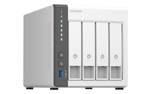 QNAP TS-433 NAS Tower ARM Cortex-A55 4 GB 16 TB HDD QNAP Turbo System White