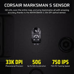 Corsair CH-9314014-AP mouse Gaming Right-hand RF Wireless + Bluetooth Optical 33000 DPI