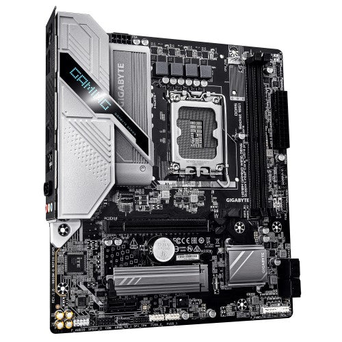 GIGABYTE H810M GAMING WIFI6 GEN5 Motherboard - Intel Core Ultra (Series 2) CPUs, 4+1+2 Phases VRM, up to 6400MHz DDR5, 1xPCIe 4.0 M.2, WIFI 6, 2.5GbE LAN, USB 3.2 Gen 1