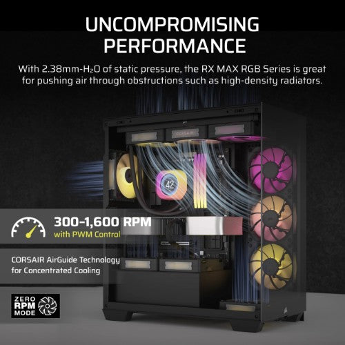 Corsair iCUE LINK RX140 MAX RGB Computer case Fan 14 cm Black 1 pc(s)